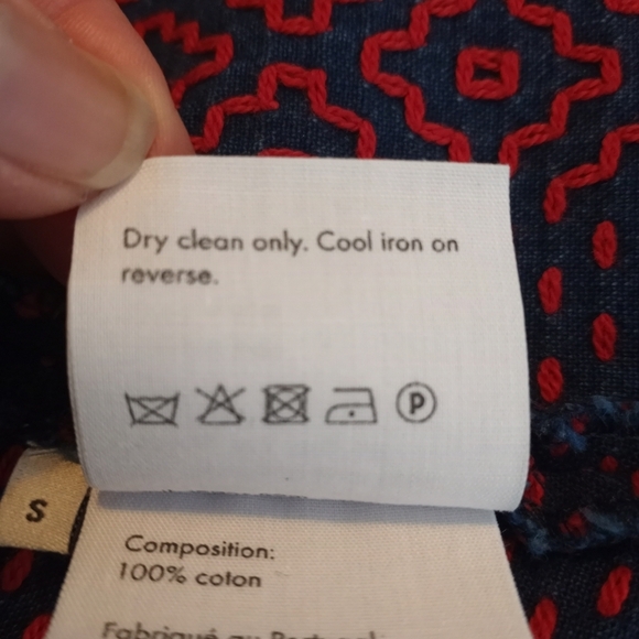 Size Small M.i.h. Jeans Women's Mini Skirt Blue Denim Embroidered Y2K 2000s - Picture 9 of 9